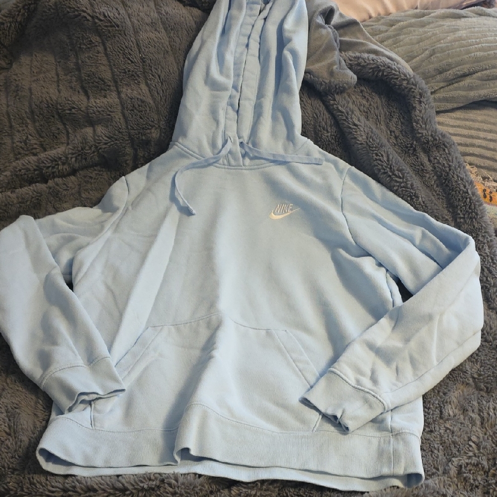 Nike Light Blue Hooded Sweatshirt